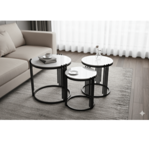 Lot de 3 tables basses gigognes F23 (45/40/35 cm)