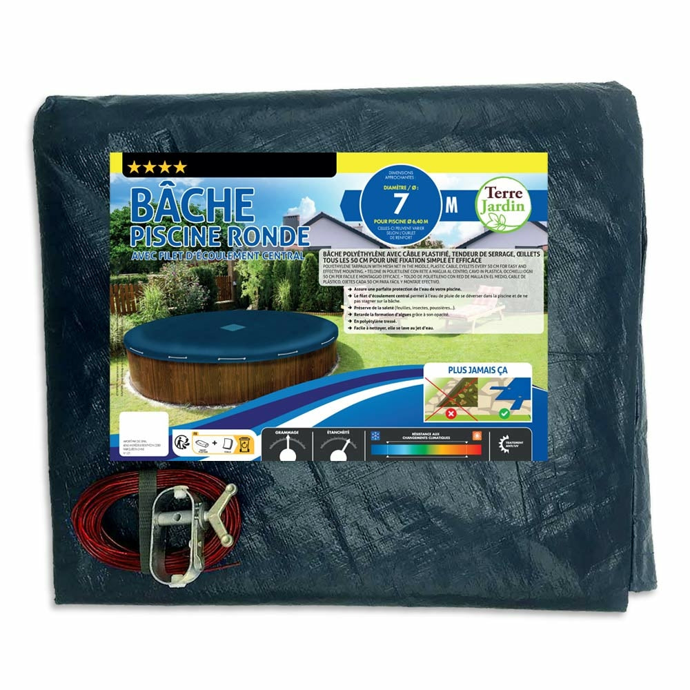 Bâche de piscine ronde 140 g/m² – Image 6